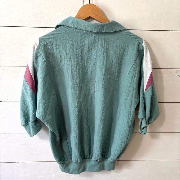 Le Coq Sportif Men's Teal and Purple Polo Shirt - Picture 4 of 4